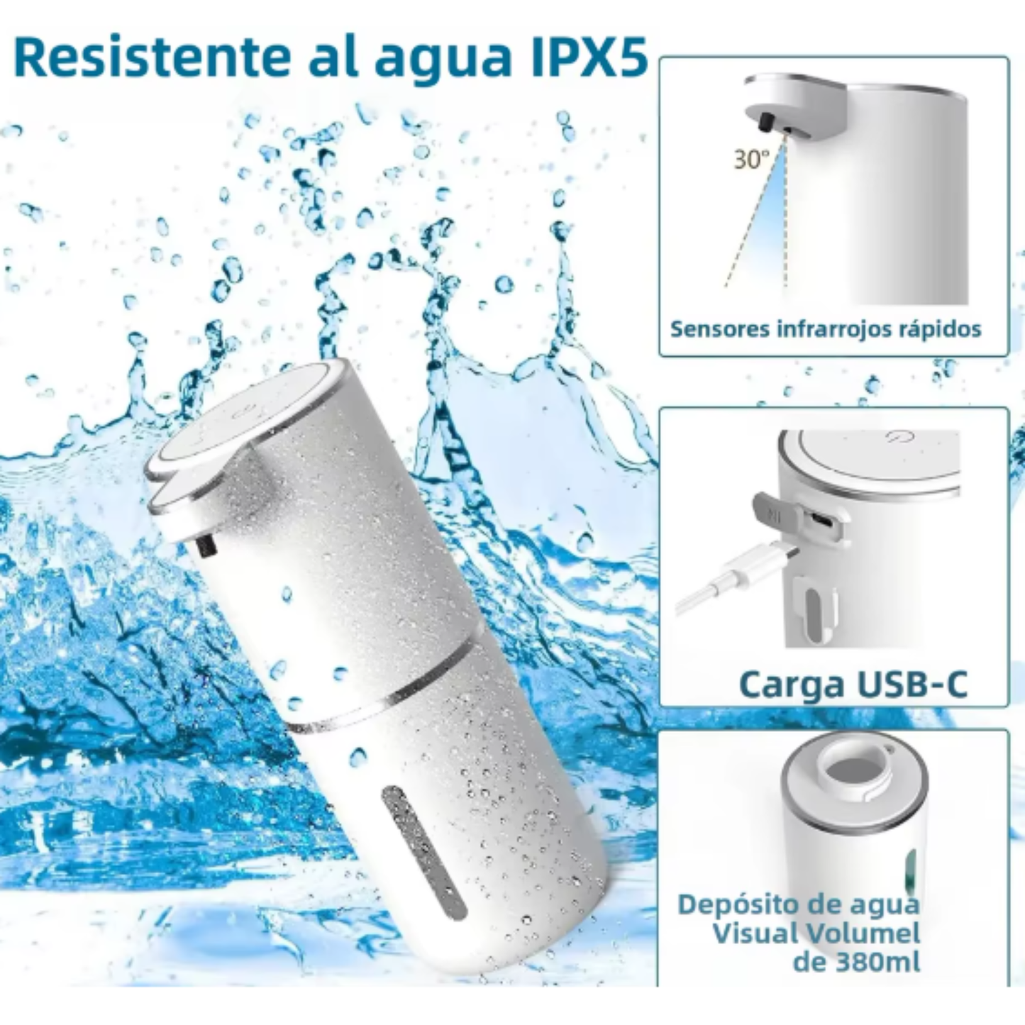 Dispensador automático de jabón en espuma